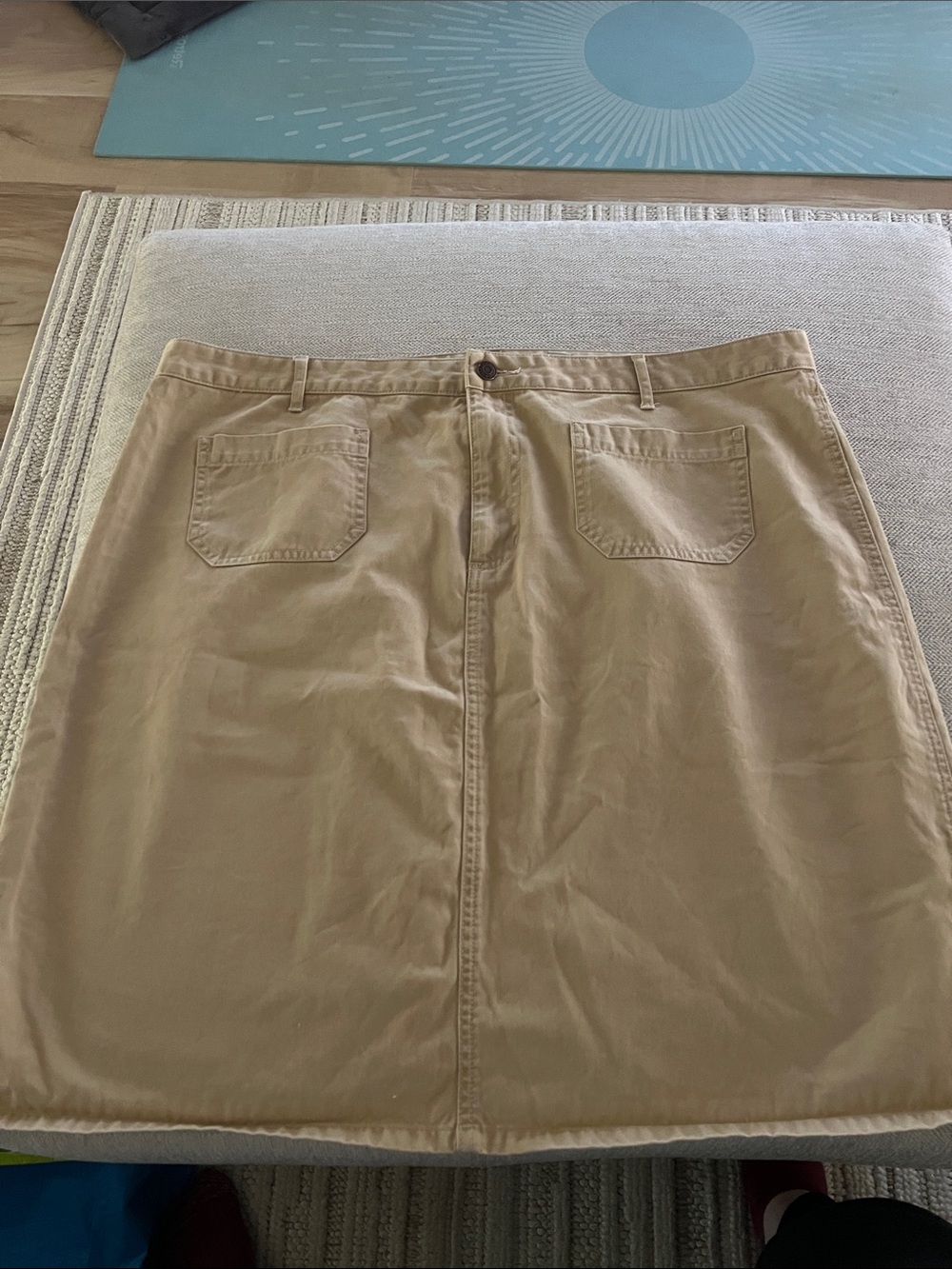 Old Navy Light Tan Cotton A-Line Mini Skirt